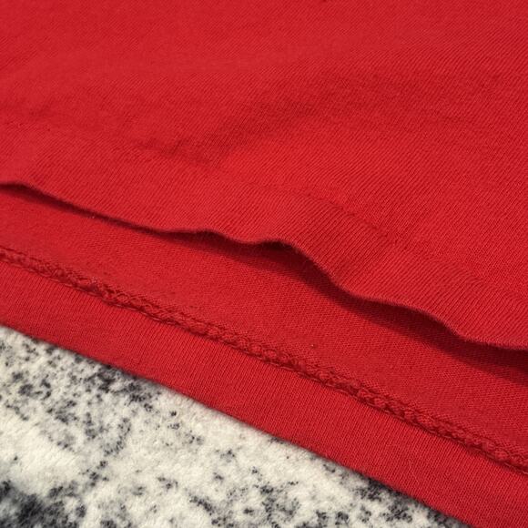 Size XL Vintage Sportswear Shirt Massachusetts Single Stitch Red Green Christmas - Picture 4 of 10